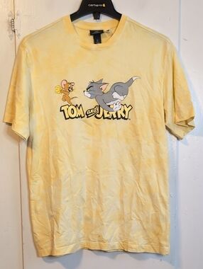 H&M Tom & Jerry yellow tee mens small